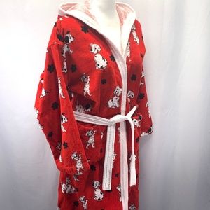 Disney 101 Dalmatians Plush Terry Hooded Bathrobe
